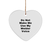 Funny Welder Heart Ornament Gifts for Him, Gifts from Friends to Men with Heart Shaped Christmas Unique - Image 1